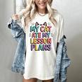 My Cat Ate My Lesson Plans Teacher Cat Humor Women's Comfort Colors T-Shirt Ivory