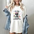 Cat It's Fine I'm Fine Everything Is Fine Teacher Life Women's Comfort Colors T-Shirt Ivory Cat It's Fine I'm Fine Everything Is Fine Teacher Life Women's Comfort Colors T-Shirt Ivory