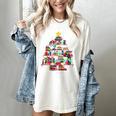 Christmas Library Tree Love Reading Books Nerd Teacher Women's Comfort Colors T-Shirt Ivory Christmas Library Tree Love Reading Books Nerd Teacher Women's Comfort Colors T-Shirt Ivory