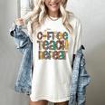 Coffee Teach Repeat Leopard Print Back To School Teachers Women's Comfort Colors T-Shirt Ivory