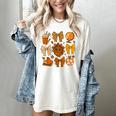 Coquette Teach Teacher Bows Thanksgiving Turkey Fall Autumn Women's Comfort Colors T-Shirt Ivory Coquette Teach Teacher Bows Thanksgiving Turkey Fall Autumn Women's Comfort Colors T-Shirt Ivory