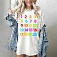 Counting 1-10 Learn To Count Number School Kids Teacher Women's Comfort Colors T-Shirt Ivory Counting 1-10 Learn To Count Number School Kids Teacher Women's Comfort Colors T-Shirt Ivory