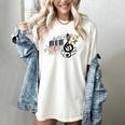 Cut Music Teacher Shirt With a Piano Keys Notes And Flowers Women's Comfort Colors T-Shirt Ivory