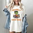 Cute Halloween Teacher Librarian Frankenstein Reading Books Women's Comfort Colors T-Shirt Ivory