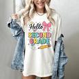 Cute Hello Second Grade Back To School Coquette Teacher Girl Women's Comfort Colors T-Shirt Ivory