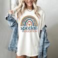 Cute Special Education Leopard Print SPED Teacher Idea Women's Comfort Colors T-Shirt Ivory