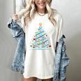 DNA Helix Christmas Tree Scientist Biology Science Teacher Women's Comfort Colors T-Shirt Ivory