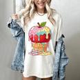 Dripping Apple Ice Cream Cone Cute Teacher Appreciation Women's Comfort Colors T-Shirt Ivory