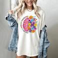 Dyslexia Different Perspective Reading Brain Floral Teacher Women's Comfort Colors T-Shirt Ivory