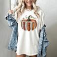 Fall Book Pumpkin Retro Reading Halloween Teacher Librarian Women's Comfort Colors T-Shirt Ivory