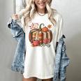 Fall Book Pumpkin Retro Reading Halloween Teacher Women's Comfort Colors T-Shirt Ivory Fall Book Pumpkin Retro Reading Halloween Teacher Women's Comfort Colors T-Shirt Ivory