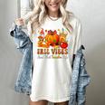 Fall Vibes Costume Teacher Thanksgiving Leopard Gnome Women's Comfort Colors T-Shirt Ivory