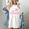 First Day Of School Teacher Girl Coquette Hello Kindergarten Women's Comfort Colors T-Shirt Ivory First Day Of School Teacher Girl Coquette Hello Kindergarten Women's Comfort Colors T-Shirt Ivory