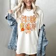 First Grade Fall Floral Coquette Bow Teachers Students Women's Comfort Colors T-Shirt Ivory