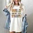 Fun Zoo Animal Print Teacher Shirts Wild About My Students Women's Comfort Colors T-Shirt Ivory