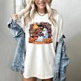 Ghost Book Reading Halloween Books Lover Teacher Women's Comfort Colors T-Shirt Ivory Ghost Book Reading Halloween Books Lover Teacher Women's Comfort Colors T-Shirt Ivory