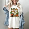 Ghost Library Reading Books Halloween Librarian Teacher Women's Comfort Colors T-Shirt Ivory