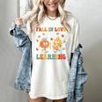 Groovy Fall In Love With Learning Autumn Pumpkin Teacher Women's Comfort Colors T-Shirt Ivory Groovy Fall In Love With Learning Autumn Pumpkin Teacher Women's Comfort Colors T-Shirt Ivory