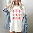 Groovy Kindergarten Is My Jam Strawberry Kinder Team Teacher Women's Comfort Colors T-Shirt Ivory