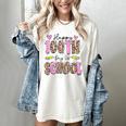 Happy 100th Day Of School Leopard Print Teacher Student Kids Women's Comfort Colors T-Shirt Ivory