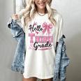 Hello Third Grade First Day Of School Coquette Teacher Girl Women's Comfort Colors T-Shirt Ivory Hello Third Grade First Day Of School Coquette Teacher Girl Women's Comfort Colors T-Shirt Ivory
