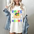 I Am Their Voice They Are My Heart Autism Awareness Teacher Women's Comfort Colors T-Shirt Ivory I Am Their Voice They Are My Heart Autism Awareness Teacher Women's Comfort Colors T-Shirt Ivory