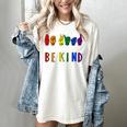 Be Kind Pride Sign Language Rainbow Teachers Interpreter ASL Women's Comfort Colors T-Shirt Ivory