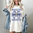 Maestra El Salvador Coquette Bow Hispanic Spanish Teacher Women's Comfort Colors T-Shirt Ivory
