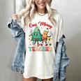 One Merry Teacher Groovy Christmas Tree Pjs Xmas Teacher Women's Comfort Colors T-Shirt Ivory One Merry Teacher Groovy Christmas Tree Pjs Xmas Teacher Women's Comfort Colors T-Shirt Ivory