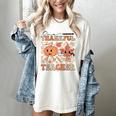 One Thankful Teacher Thanksgiving Groovy Fall Autumn Teacher Women's Comfort Colors T-Shirt Ivory
