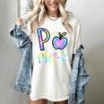 P Is For Pre-K Preschool Teacher Tie Dye Back To School Women's Comfort Colors T-Shirt Ivory