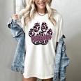 Panthers Paw Print Leopard Maroon Panther Pride Teacher Women's Comfort Colors T-Shirt Ivory