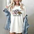 Peace Love Coffee Science Teacher Women's Comfort Colors T-Shirt Ivory