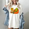 Pickle Reading Books Bookworm Teacher Librarian Kids Retro Women's Comfort Colors T-Shirt Ivory