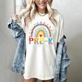 PreK Dream Team Leopard Rainbow Teacher Squad Back To School Women's Comfort Colors T-Shirt Ivory