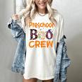 Preschool Boo Crew Preschool Halloween Teacher Women's Comfort Colors T-Shirt Ivory