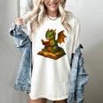 Reading Dragon Shirt For Bookish Teacher Librarian Bookworm Women's Comfort Colors T-Shirt Ivory Reading Dragon Shirt For Bookish Teacher Librarian Bookworm Women's Comfort Colors T-Shirt Ivory