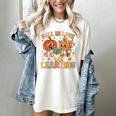 Retro Fall In Love With Learning Autumn Pumpkin Teacher Kids Women's Comfort Colors T-Shirt Ivory