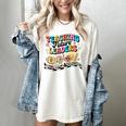 Retro Teaching Future Leaders Groovy Teacher Back To School Women's Comfort Colors T-Shirt Ivory