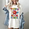 Retro Teaching Is My Superpower Apple Teacher Appreciation Women's Comfort Colors T-Shirt Ivory Retro Teaching Is My Superpower Apple Teacher Appreciation Women's Comfort Colors T-Shirt Ivory