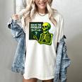 Solve The Problem Skeleton Teacher Halloween Math Six Seven Women's Comfort Colors T-Shirt Ivory Solve The Problem Skeleton Teacher Halloween Math Six Seven Women's Comfort Colors T-Shirt Ivory