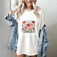 Support Public Education Cute Floral Teacher Red For Ed Women's Comfort Colors T-Shirt Ivory Support Public Education Cute Floral Teacher Red For Ed Women's Comfort Colors T-Shirt Ivory