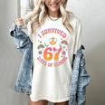 I Survived 67 Days Of School Groovy Retro Teachers Girls Women's Comfort Colors T-Shirt Ivory