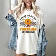 I Teach The Cutest Pumpkins In The Patch Groovy Teacher Fall Women's Comfort Colors T-Shirt Ivory