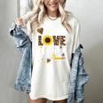 TEACH LOVE INSPIRE Teacher Sunflower Appreciation Women's Comfort Colors T-Shirt Ivory TEACH LOVE INSPIRE Teacher Sunflower Appreciation Women's Comfort Colors T-Shirt Ivory
