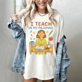 I Teach In My Pajamas Crayon Home School Teacher PJs Women's Comfort Colors T-Shirt Ivory