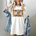 Teacher Appreciation Boho Floral Leopard Checkered Women's Comfort Colors T-Shirt Ivory