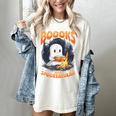 Teacher Halloween Ghost Reading Book Animal Boooks Are Women's Comfort Colors T-Shirt Ivory