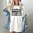 Teacher Life Jail Inmate Prisoner Halloween Costume Women's Comfort Colors T-Shirt Ivory Teacher Life Jail Inmate Prisoner Halloween Costume Women's Comfort Colors T-Shirt Ivory