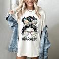 Teacher Para Life Tee Paraprofessional Cute Messy Bun Women's Comfort Colors T-Shirt Ivory